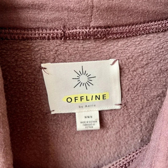 Aerie Offline Cowl Neck Brown Pullover Sweatshirt Size Medium - Picture 5 of 6